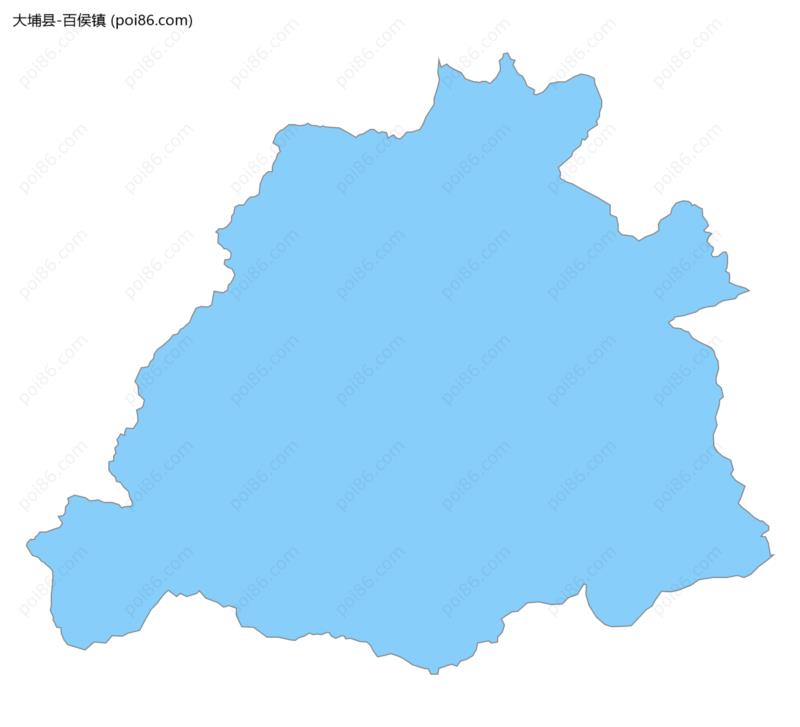 百侯镇边界地图