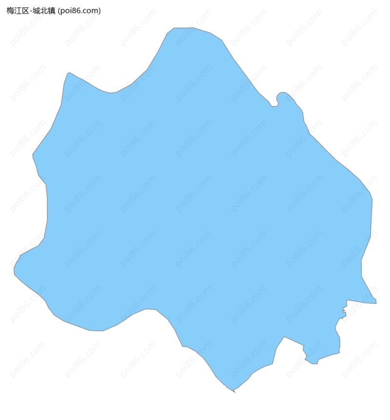 城北镇边界地图