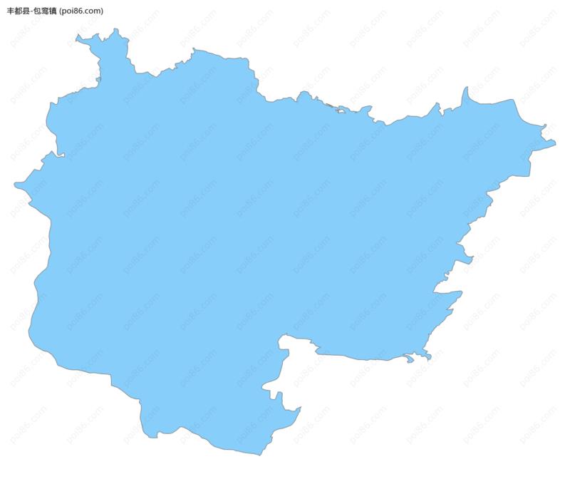 包鸾镇边界地图