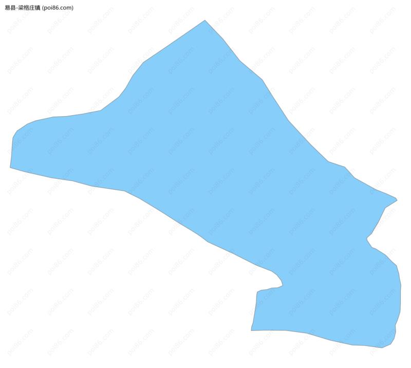 梁格庄镇边界地图