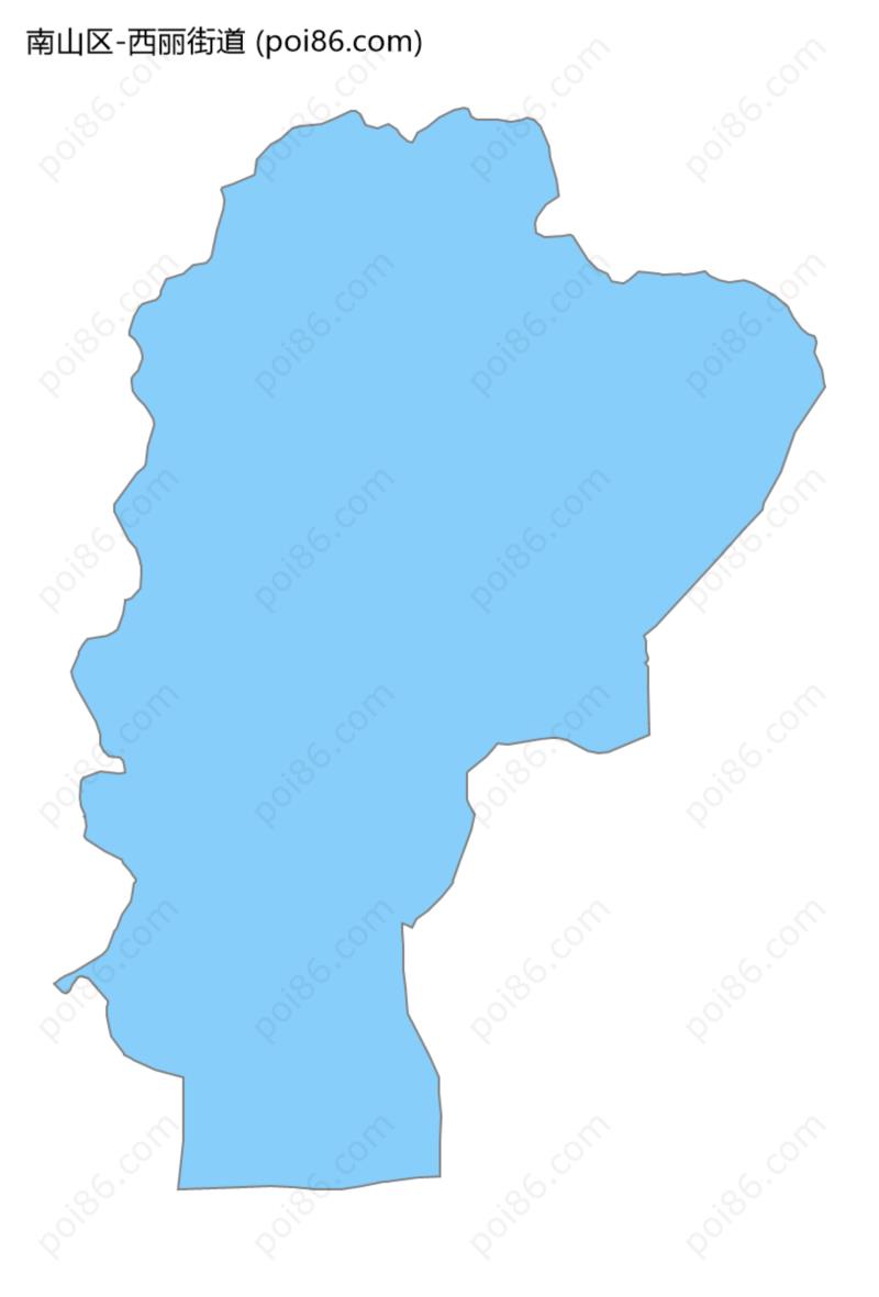 西丽街道边界地图