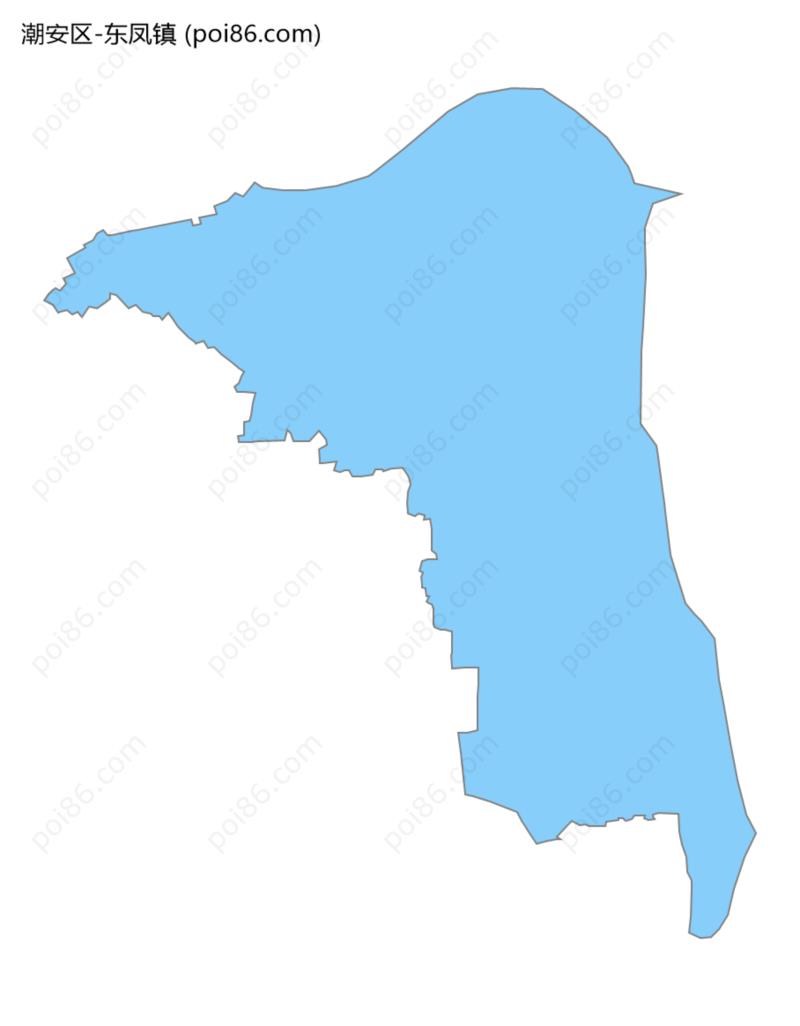 东凤镇边界地图