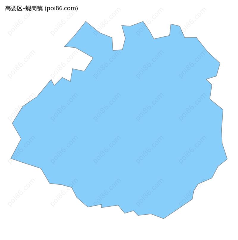 蚬岗镇边界地图