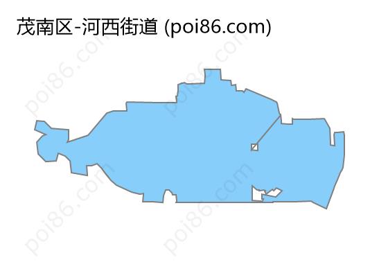 河西街道边界地图