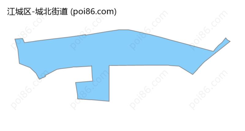城北街道边界地图