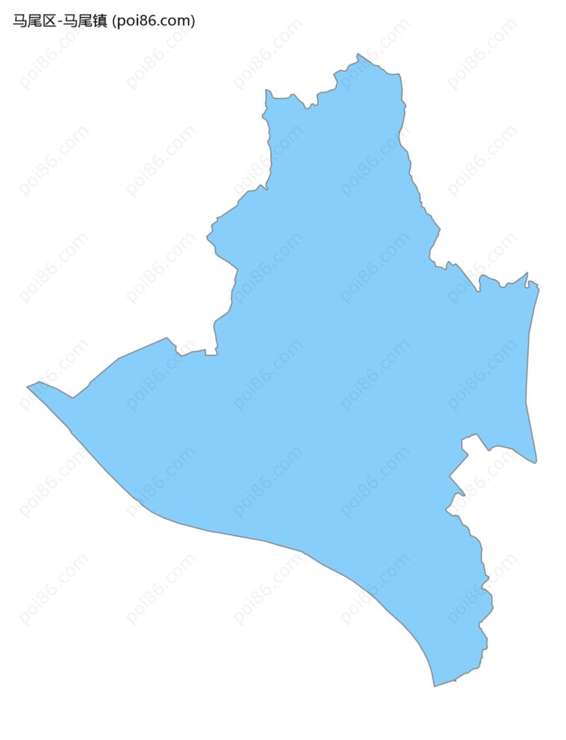 马尾镇边界地图