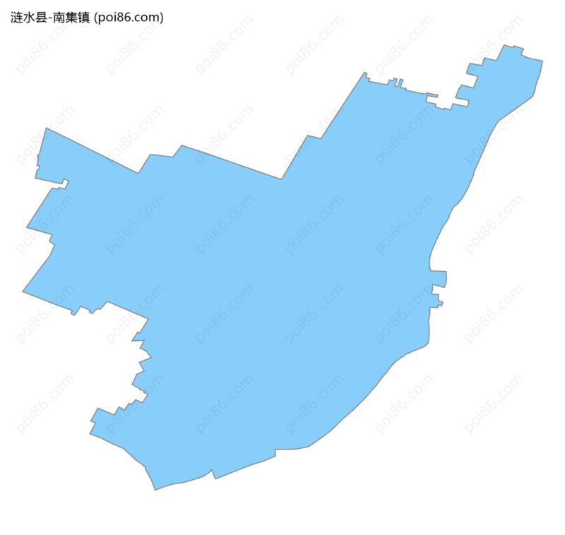 南集镇边界地图