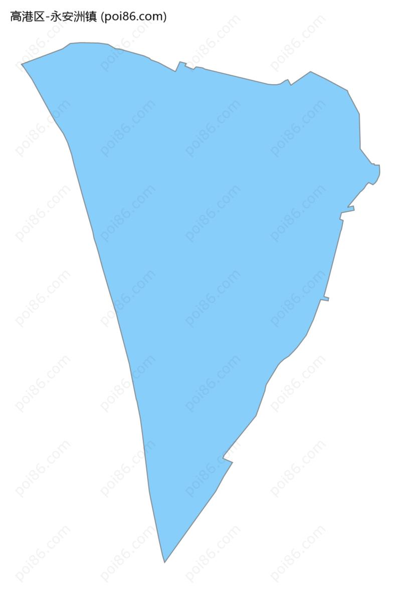 永安洲镇边界地图