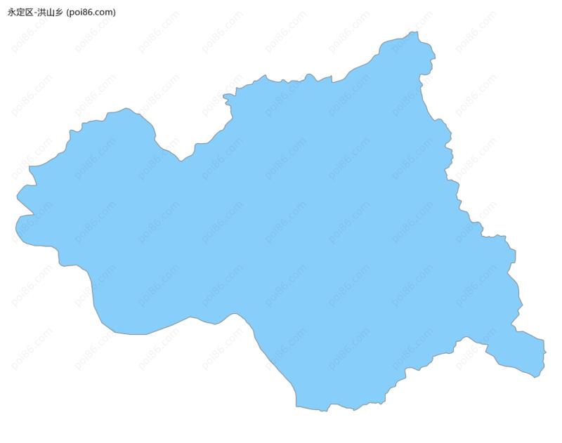 洪山乡边界地图