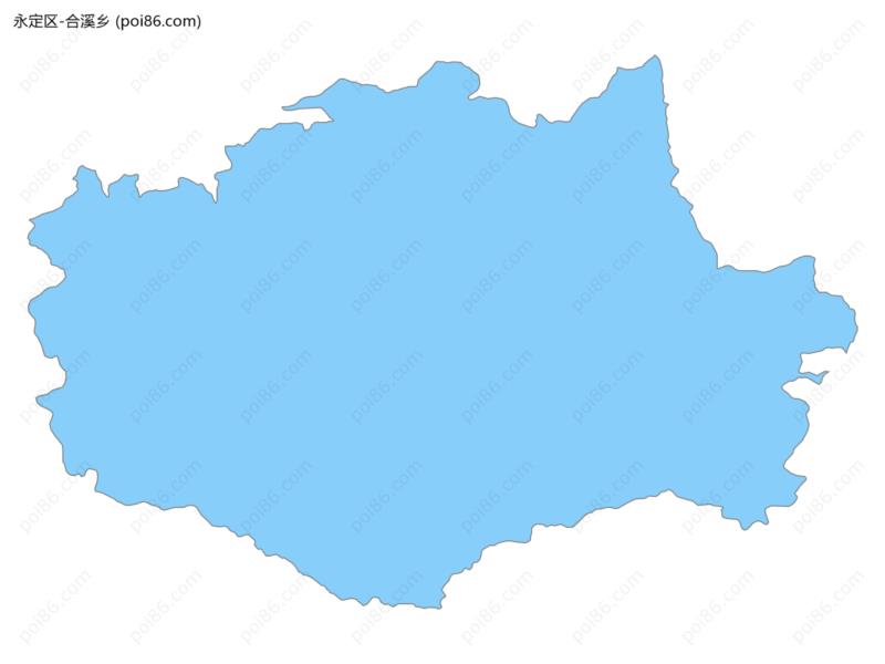 合溪乡边界地图