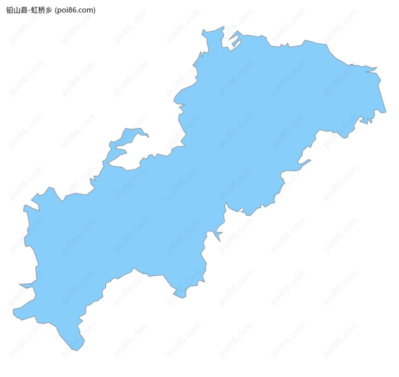 虹桥乡边界地图