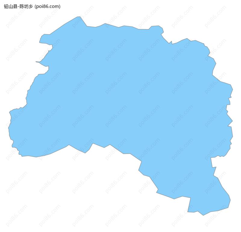 陈坊乡边界地图