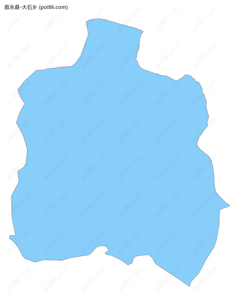 大石乡边界地图