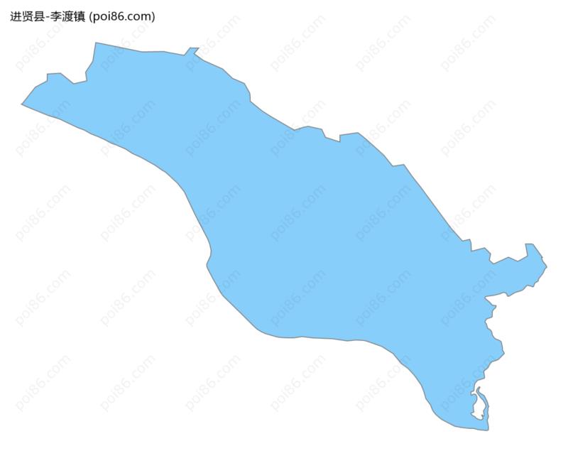 李渡镇边界地图