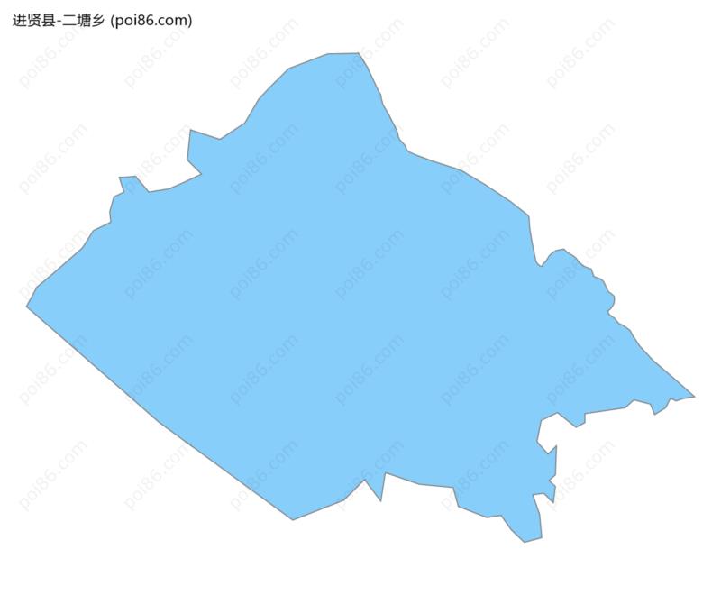 二塘乡边界地图