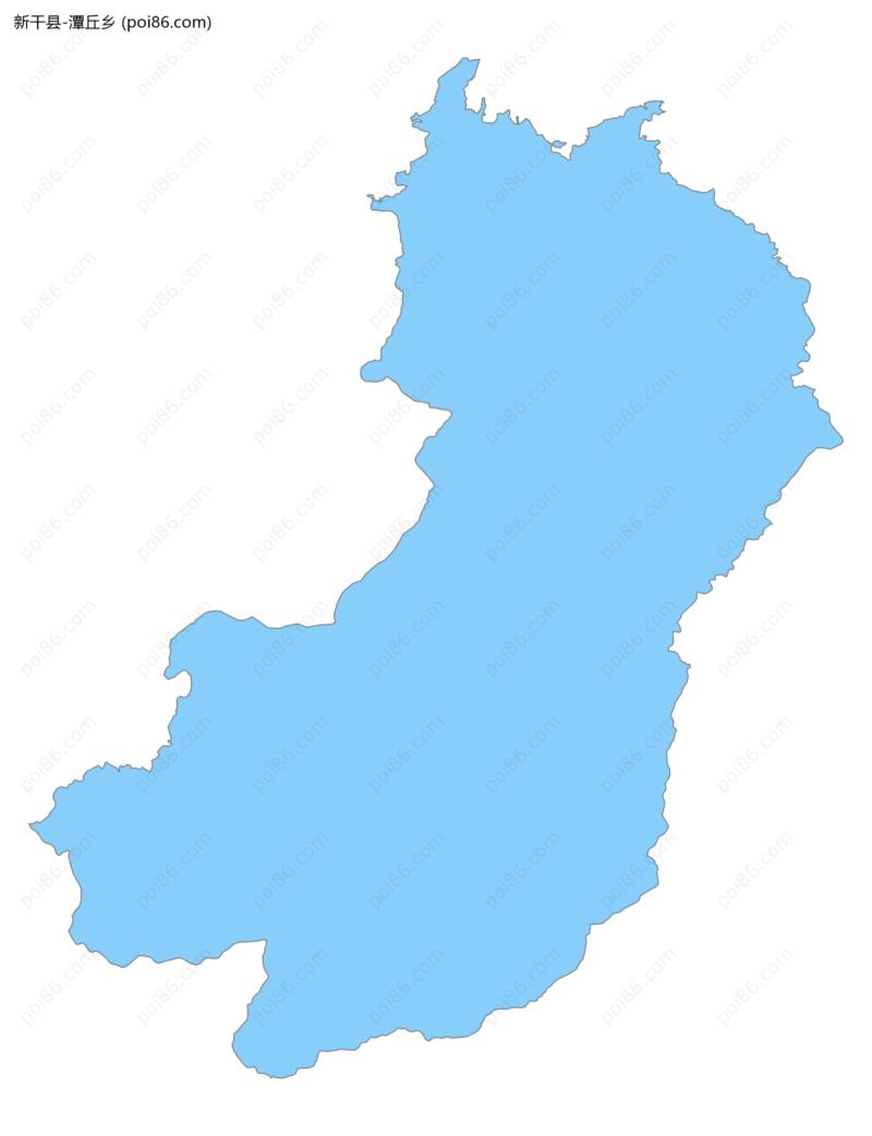 潭丘乡边界地图