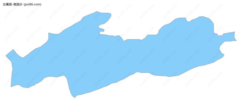 椒园乡边界地图