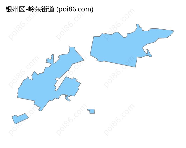 岭东街道边界地图