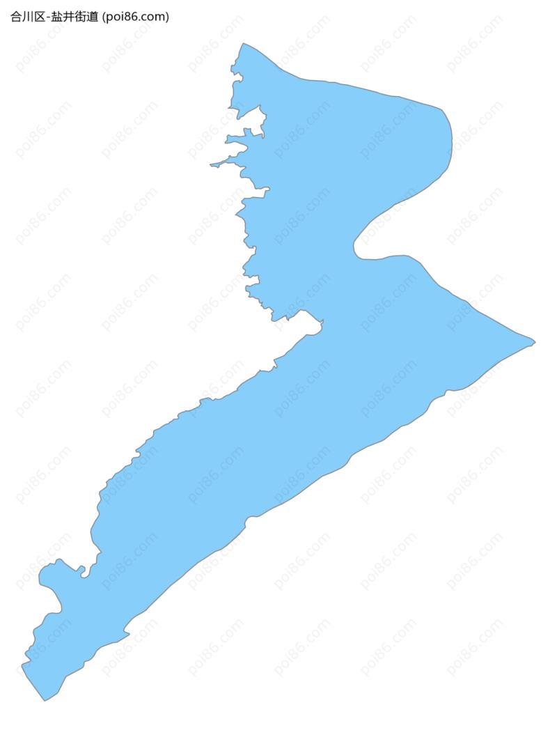 盐井街道边界地图