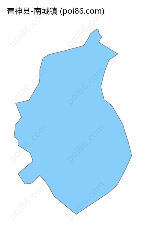 南城镇边界地图