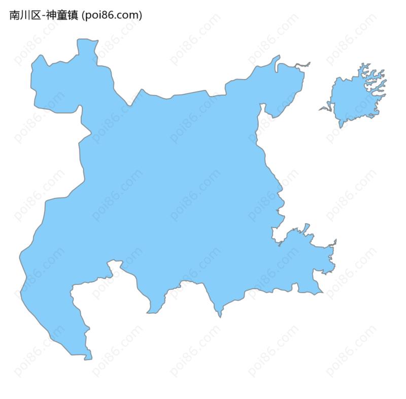 神童镇边界地图