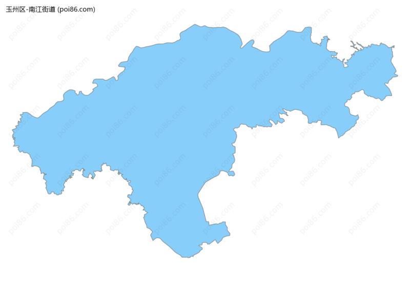 南江街道边界地图