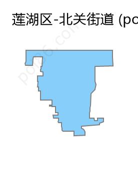 北关街道边界地图