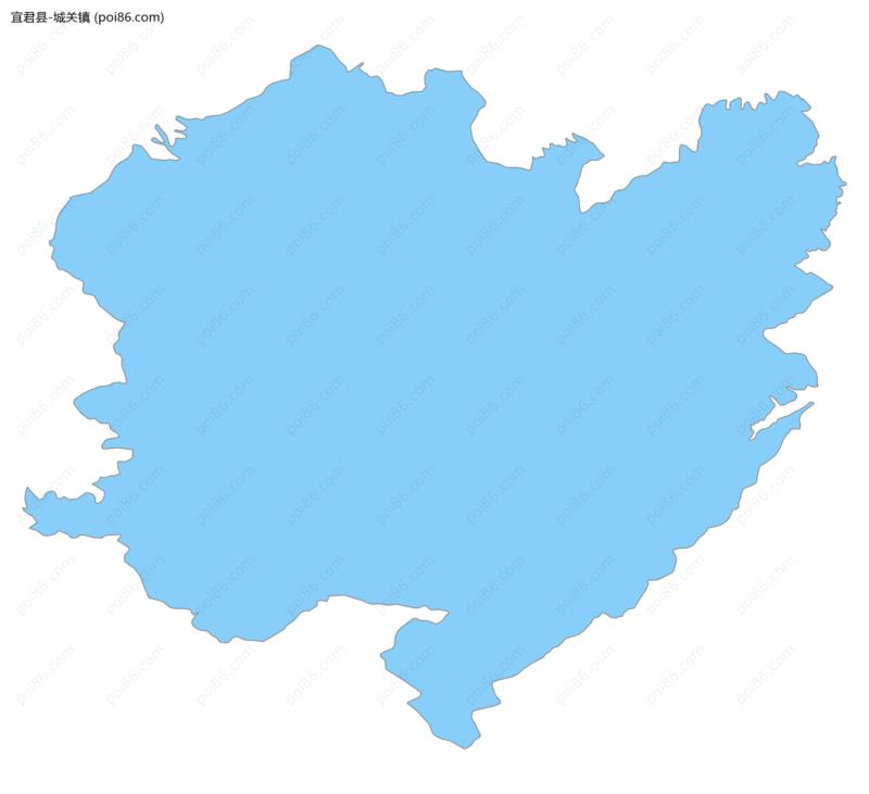 城关镇边界地图