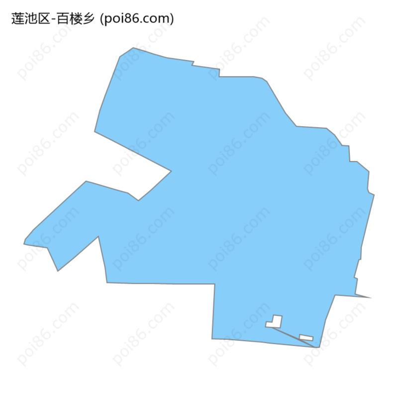 百楼乡边界地图