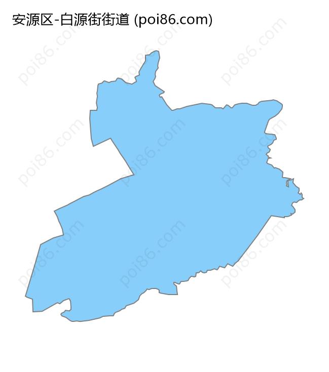 白源街街道边界地图