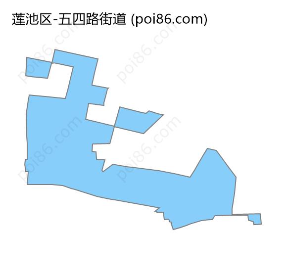 五四路街道边界地图