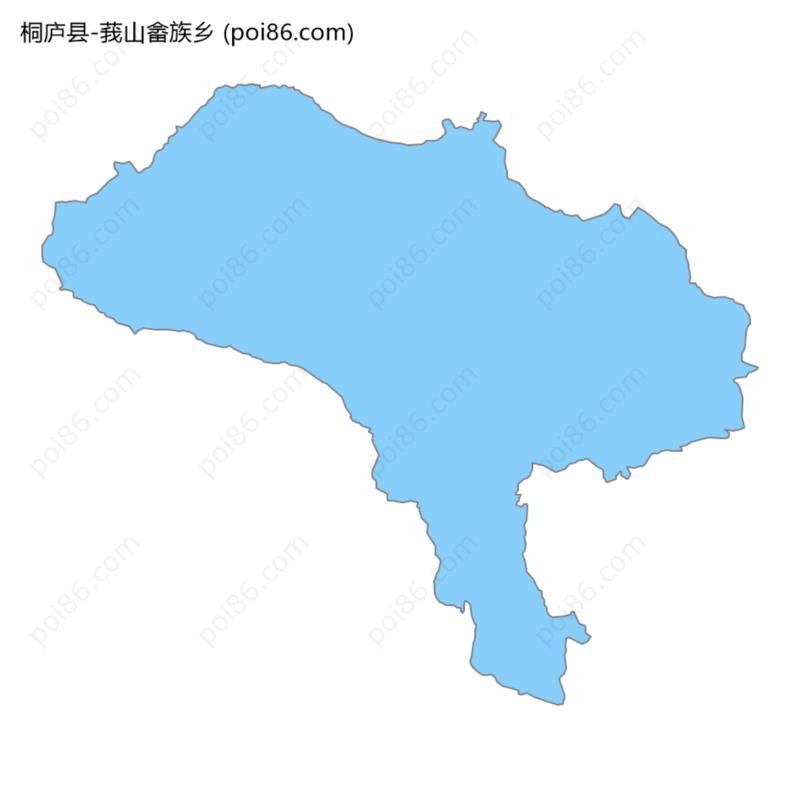 莪山畲族乡边界地图