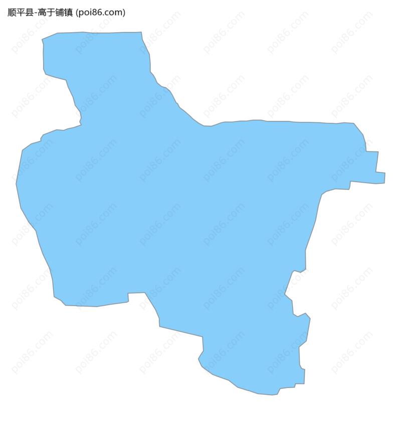 高于铺镇边界地图
