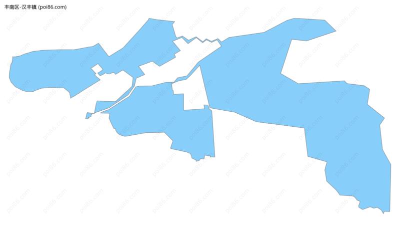 汉丰镇边界地图