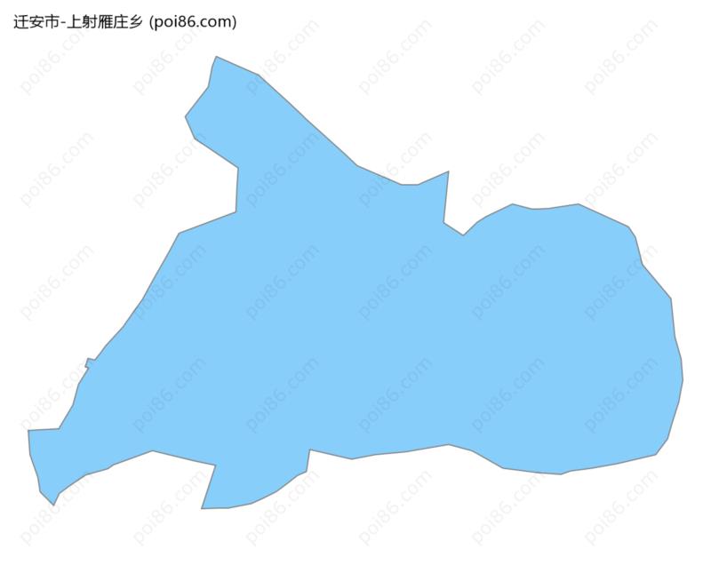 上射雁庄乡边界地图