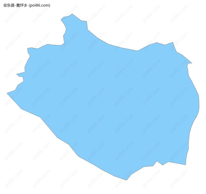 黄坪乡边界地图