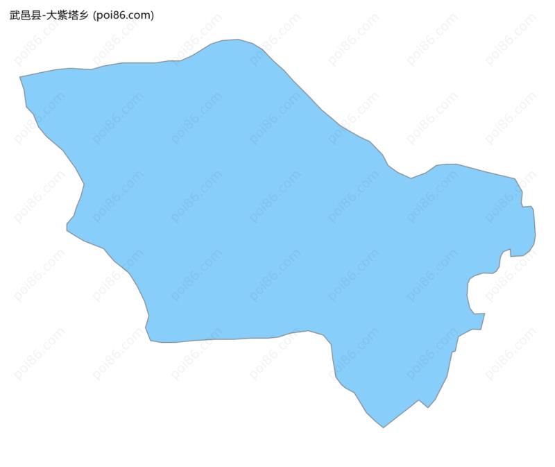 大紫塔乡边界地图