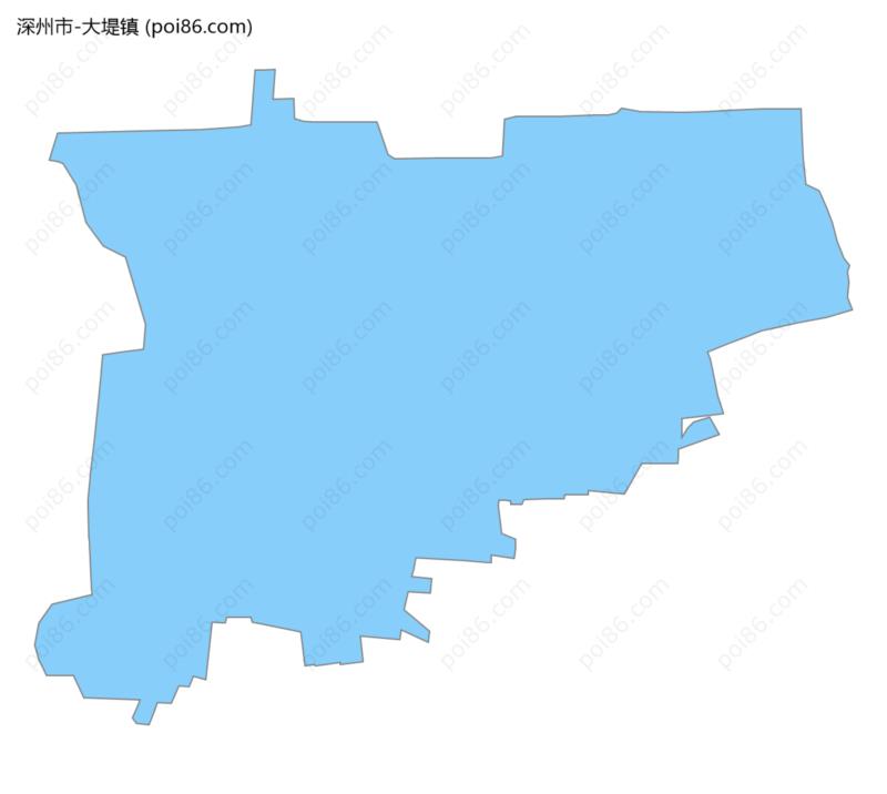 大堤镇边界地图