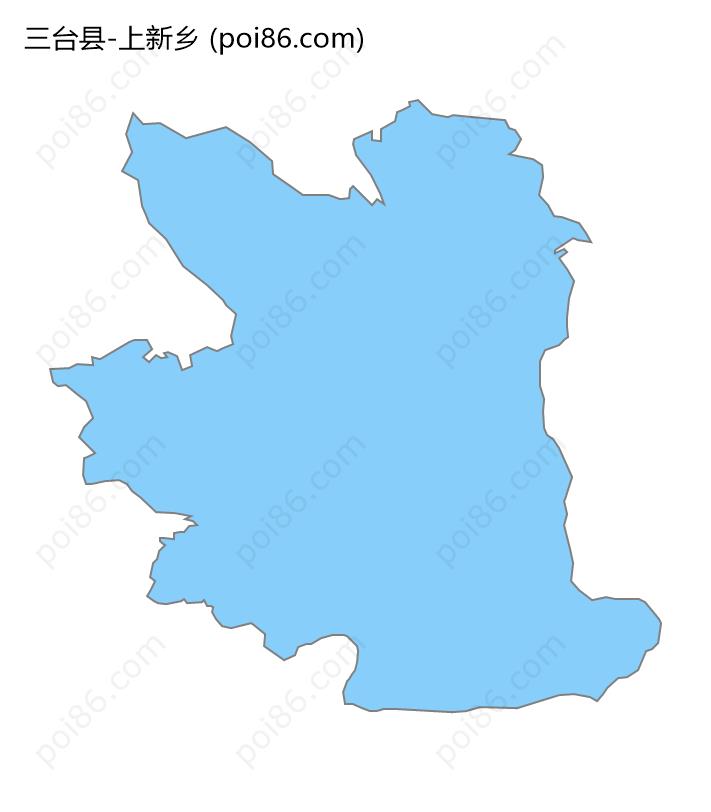 上新乡边界地图