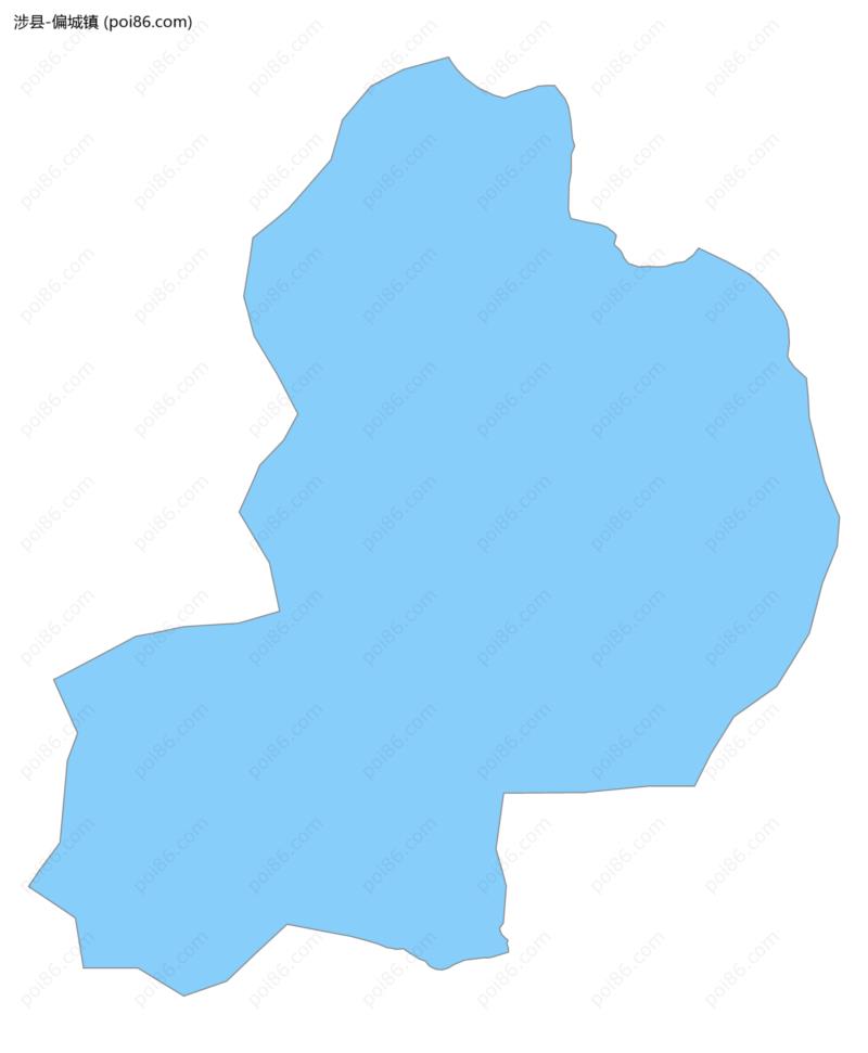 偏城镇边界地图