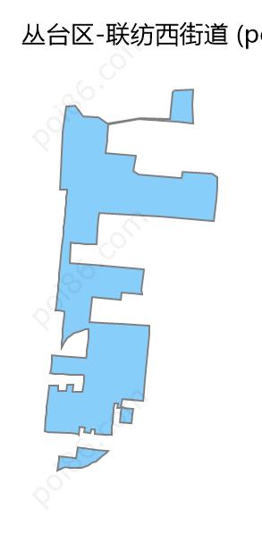 联纺西街道边界地图