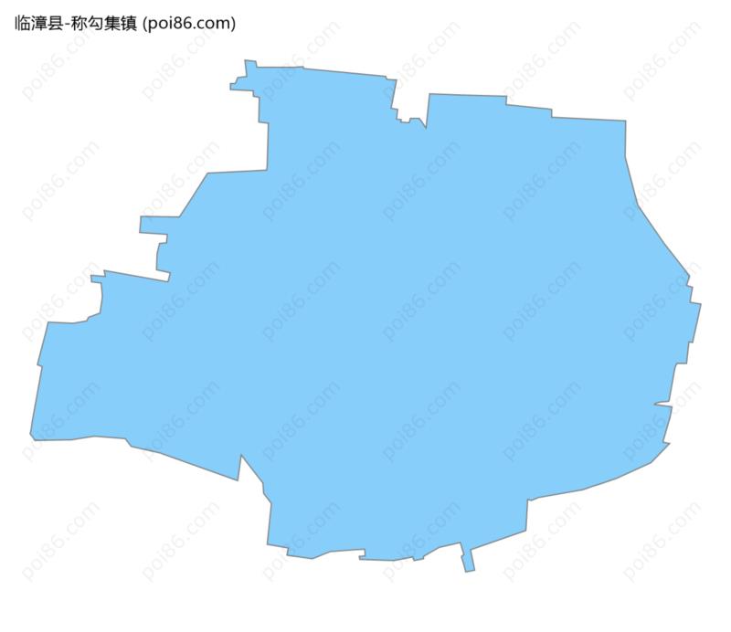 称勾集镇边界地图