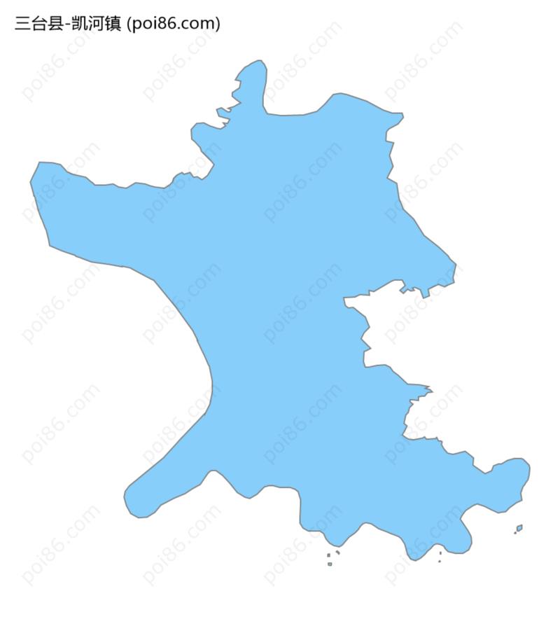 凯河镇边界地图