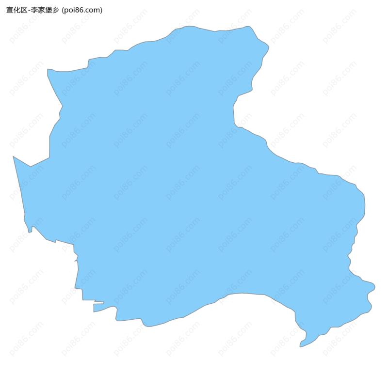 李家堡乡边界地图