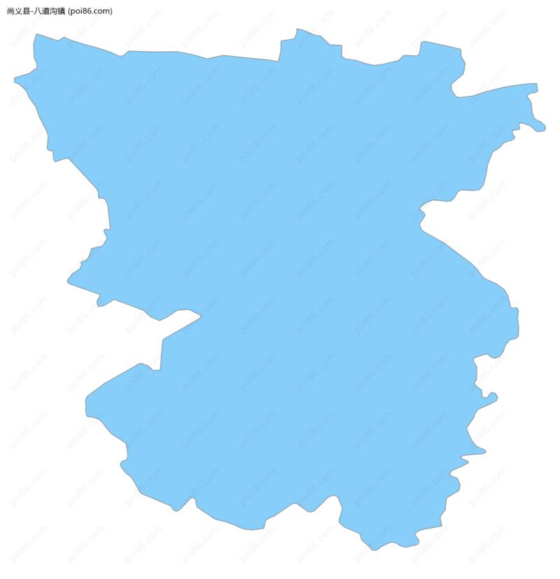 八道沟镇边界地图