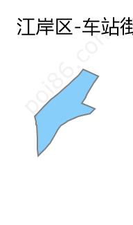 车站街街道边界地图