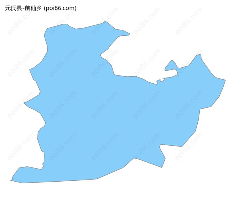 前仙乡边界地图