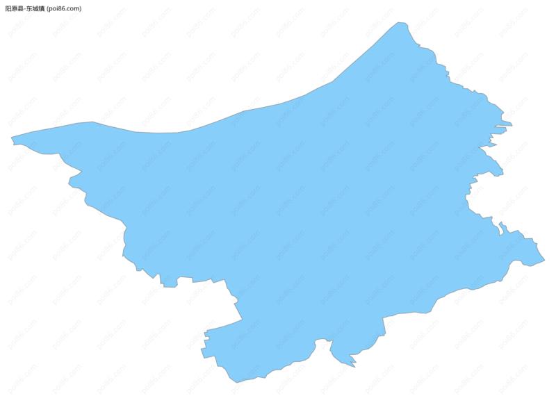 东城镇边界地图