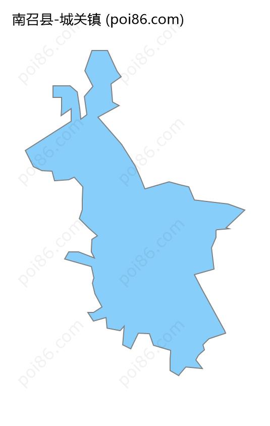 城关镇边界地图