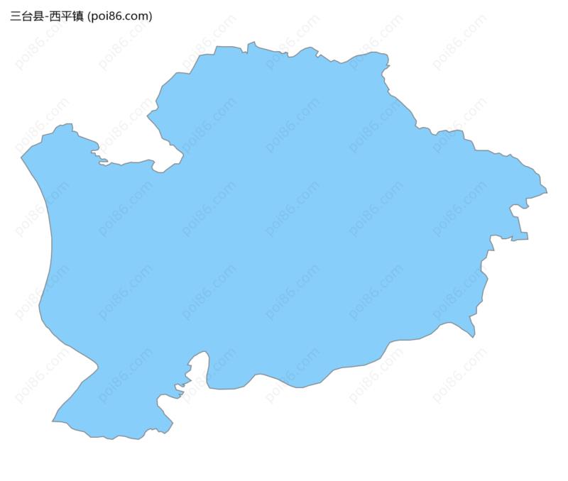 西平镇边界地图